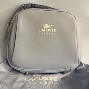 Lacoste Parfums Bag‎ Purse Light Blue 12” X 13” Travel Makeup